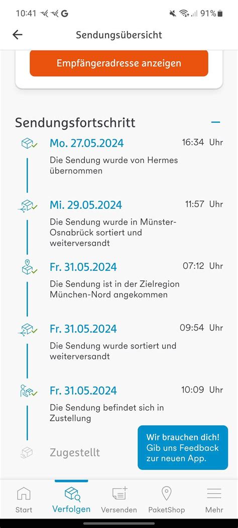 hermes zustellung nachvollziehen|hermes sendung tracking.